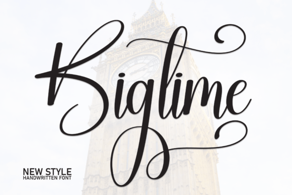 Bigtime Font: A Flowing Typeface for Elegant Branding