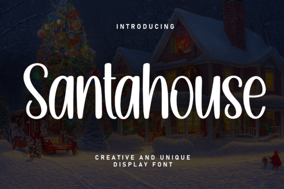Enchanting Santahouse: A Handwritten Font for Web Design
