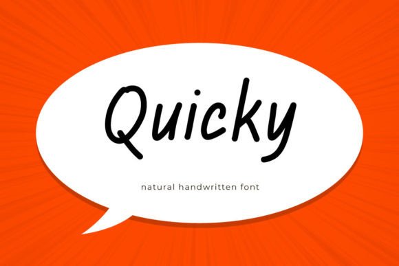 Quicky Font: A Natural Handwritten Typeface for Creative Branding